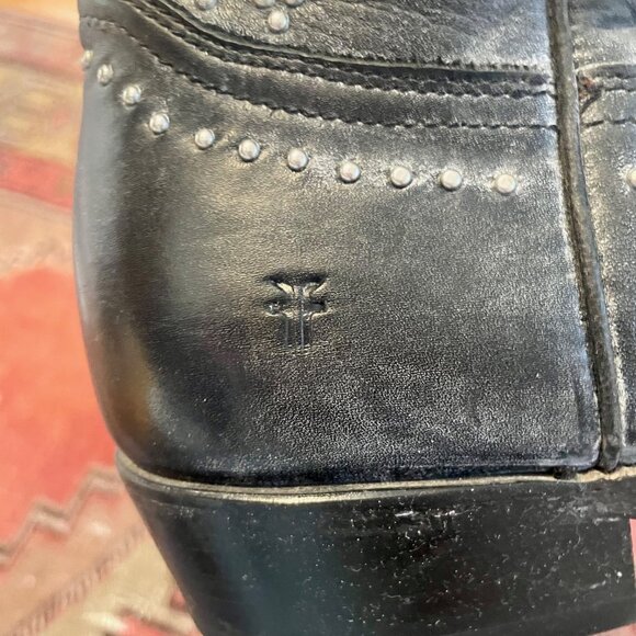 Frye Women's Billy Stud Short Western Boot Black Size 7.5 - Picture 4 of 7